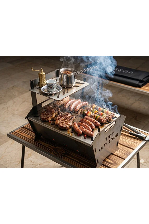 portatif katlanır mangal tidyoutdoor masa ile uyumlu
